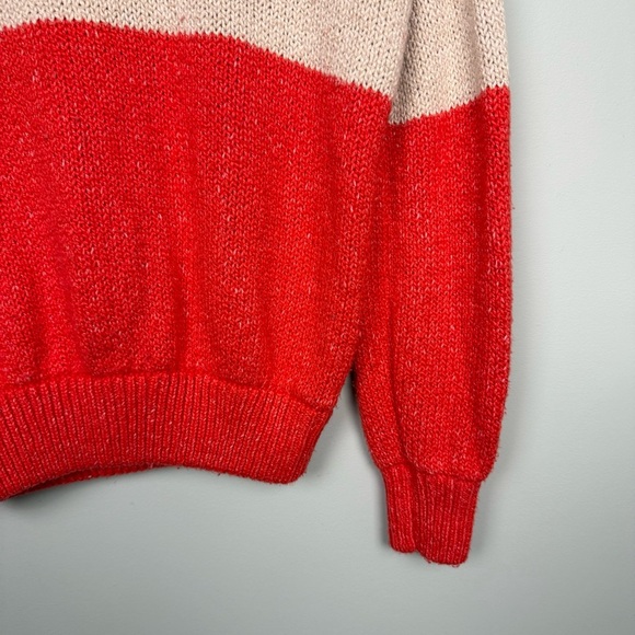 Aerie Oh-Snow-Soft Mock Neck Orange Slouchy Sweater - Picture 4 of 7